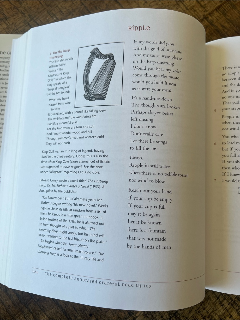 free press Grateful Dead Lyrics Book with Blue, Red, White Artwork - Picture 7 of 11